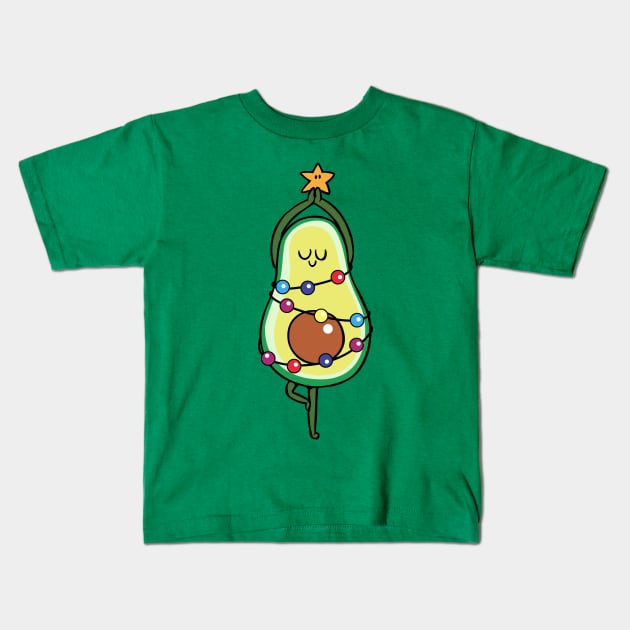 Avo Merry Christmas Kids T-Shirt by huebucket